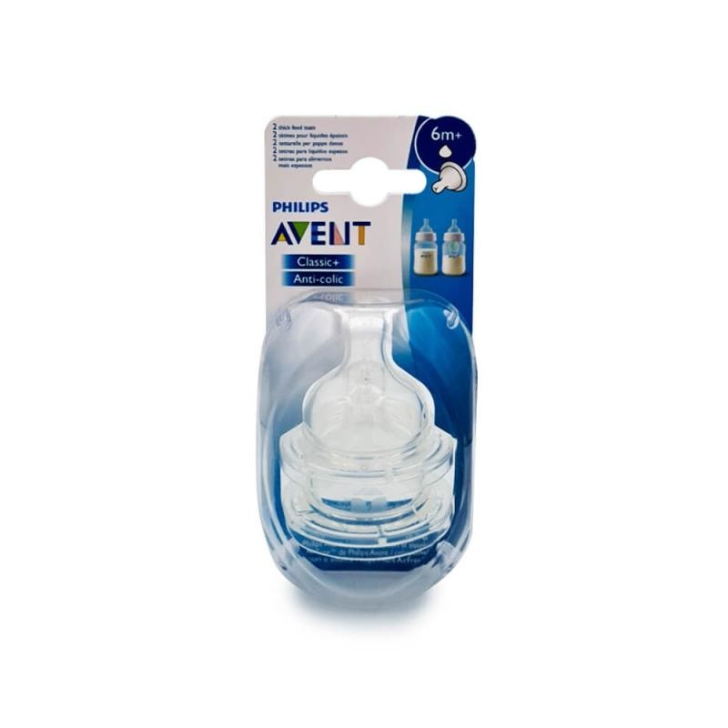 TETINA SILICONA AVENT PHILIPS PARA ALIMENTOS ESPECIALES +6M 2 UNIDADES