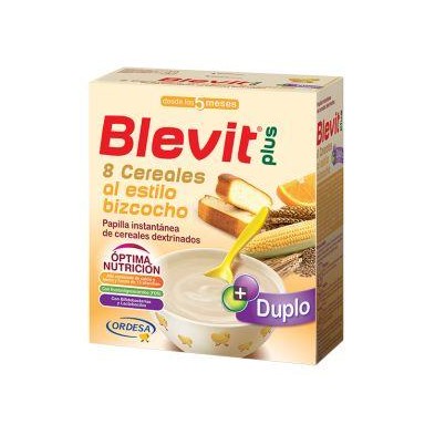 BLEVIT PLUS DUPLO 8 CEREALES BIZCOCHO Y NARANJA 600 GR