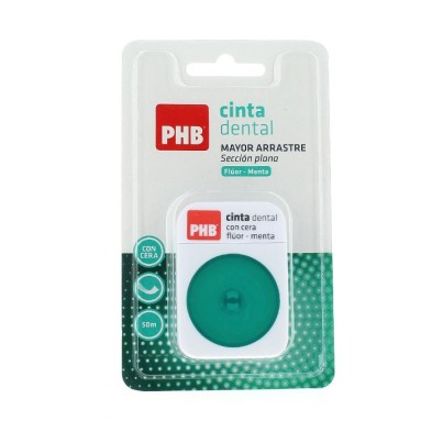 PHB CINTA DENTAL DE NYLON CON CERA DE FLUOR Y MENTA 50M