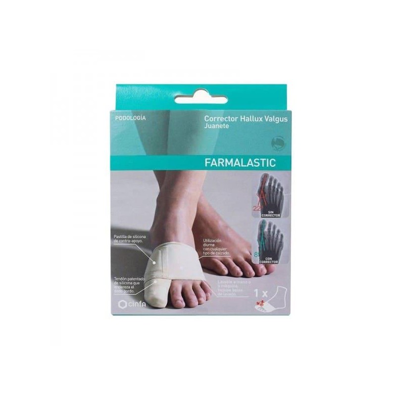 CORRECTOR JUANETES HALLUX VALGUS FARMALASTIC GEL TALLA PEQUEÑA