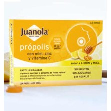 JUANOLA PASTILLAS BLANDAS PROPOLIS MIEL Y LIMÓN VIT C 