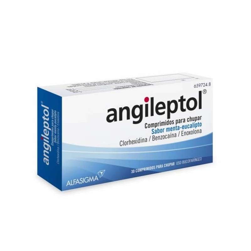 ANGILEPTOL 30 COMPRIMIDOS PARA CHUPAR MENTA-EUCA