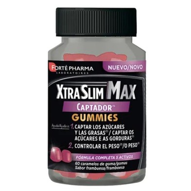 XTRASLIM MAX CAPTADOR GUMMIES 60 CARAMELOS DE GOMA SABOR FRAMBUESA