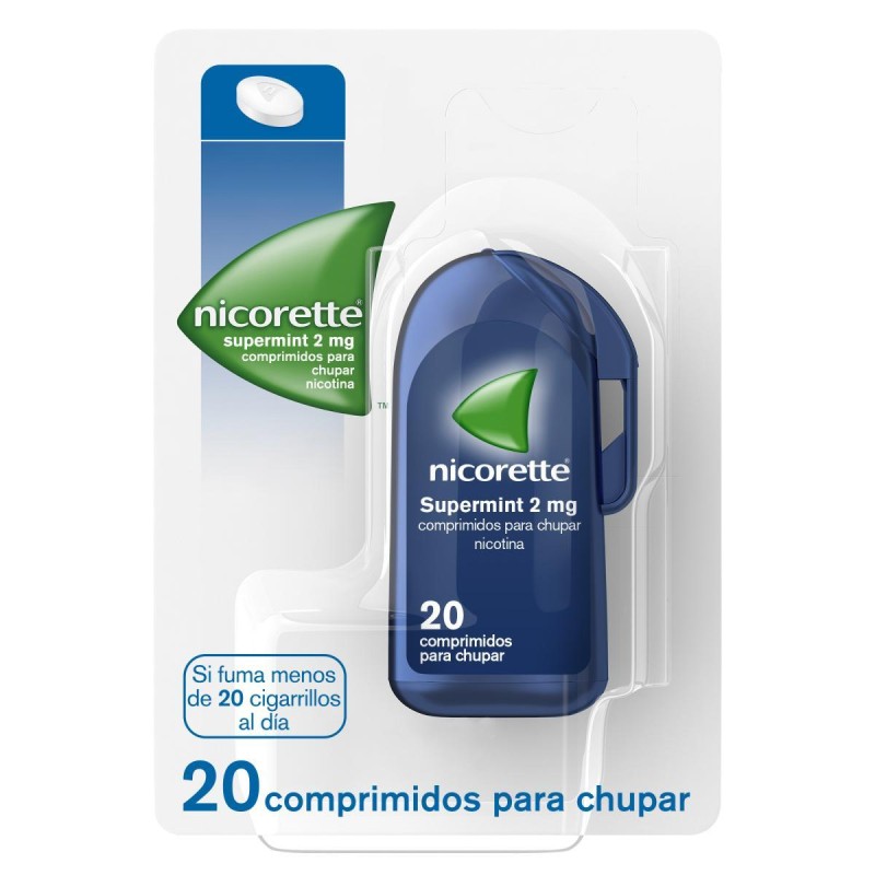 NICORETTE SUPERMINT 2 MG 20 COMPRIMIDOS PARA CHU