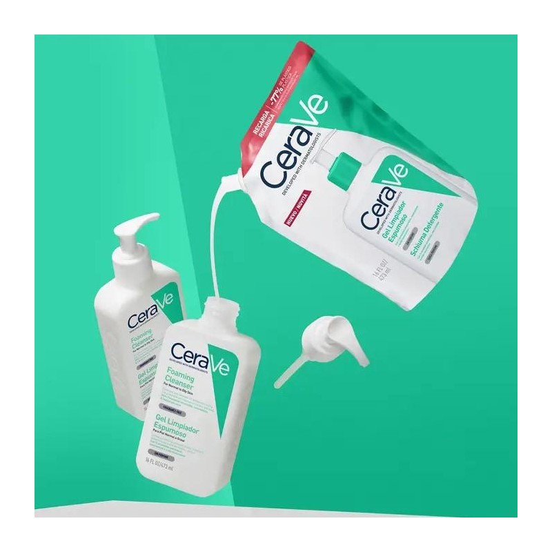 CERAVE LIMPIADOR ESPUMOSO  473 ML RECARGA