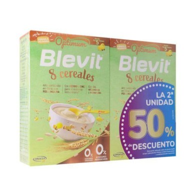 BLEVIT OPTIMUM 8 CEREALES 250+250 2U 50%