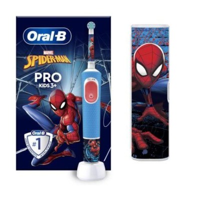 CEPILLO DENTAL ELEC INFANTIL ORAL-B PRO KIDS 3+SPIDERMAN+ESTUCHE