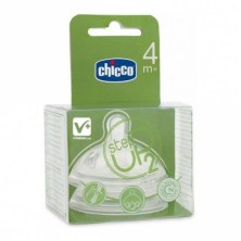 TETINA SILICONA CHICCO STEP UP 2 BOCA ANCHA FLUJO RAPIDO +4M