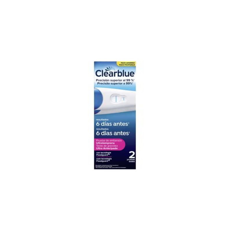 TEST DE EMBARAZO ULTRATEMPRANA CLEARBLUE 2 UNIDADES