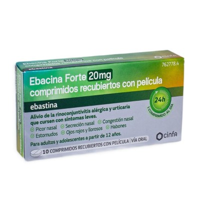 EBACINA FORTE 20 MG 10 COMPRIMIDOS RECUBIERTOS