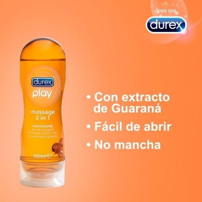 DUREX PLAY MASSAGE ESTIMULANTE LUBRICANTE HIDROSOLUBLE 200 ML