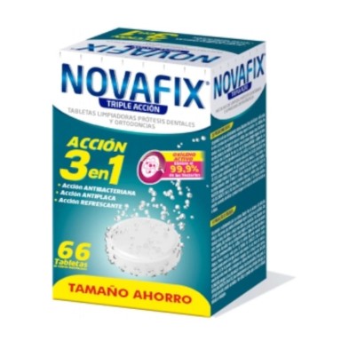 NOVAFIX TABLETAS LIMPIADORAS TRIPLE ACCION 66 TABLETAS