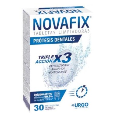 NOVAFIX TABLETAS LIMPIADORAS TRIPLE ACCION 30 UNIDADES