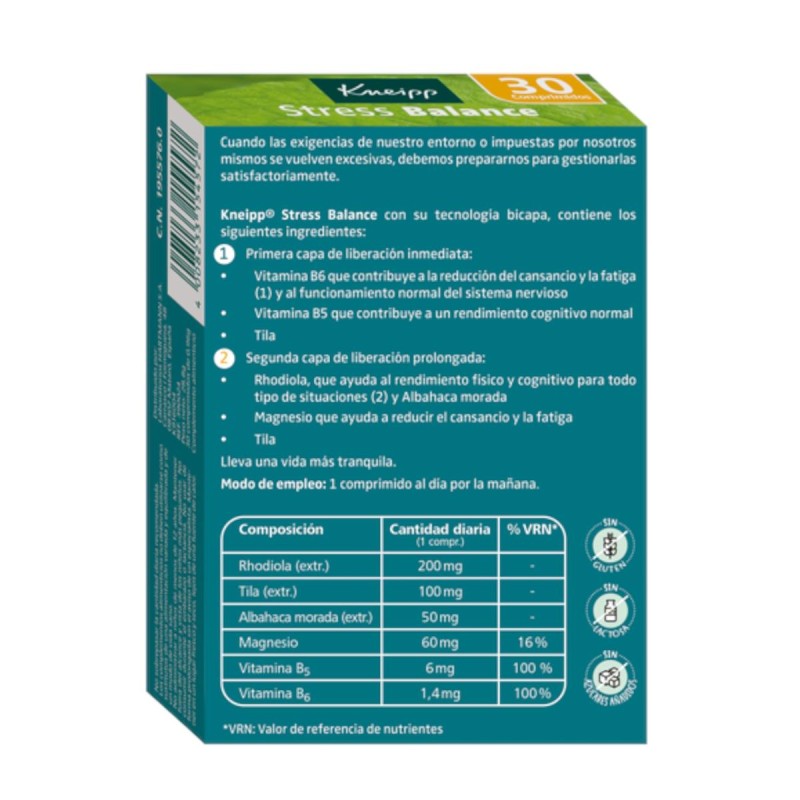 KNEIPP STRESS BALANCE 30 COMPRIMIDOS