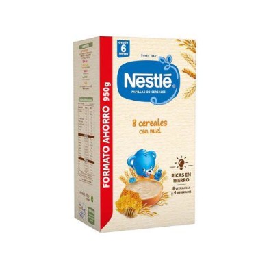 NESTLE PAPILLA 8 CEREALES CON MIEL 1 ENVASE 950 G