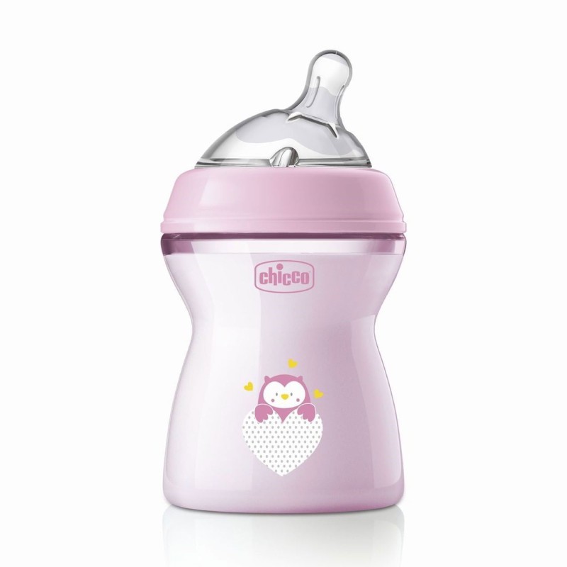 CHICCO BIBERÓN WB PP ROSA 250 SILICONA F MEDIO 2M