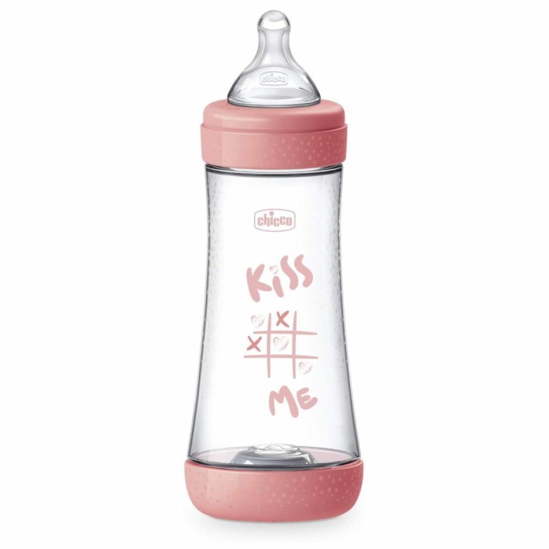 CHICCO BIBERON PERFECT5 4M+300ML SIL ROSA
