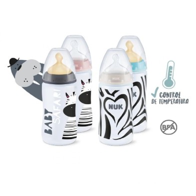 BIBERON FC + PP LATEX NUK SAFARI 0-6 M 150 ML