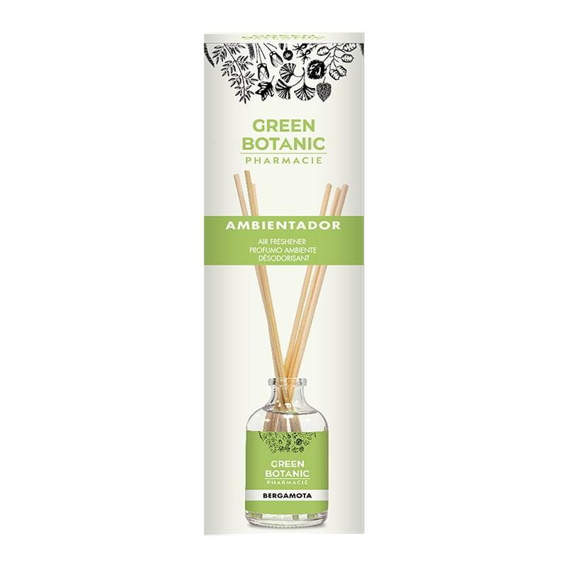 GREEN BOTANIC AMBIENTADOR 1 FRASCO 50 ML AROMA BERGAMOTA + MIKADOS DE MADERA