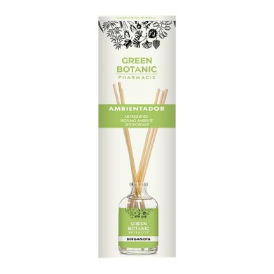GREEN BOTANIC AMBIENTADOR 1 FRASCO 50 ML AROMA BERGAMOTA + MIKADOS DE MADERA