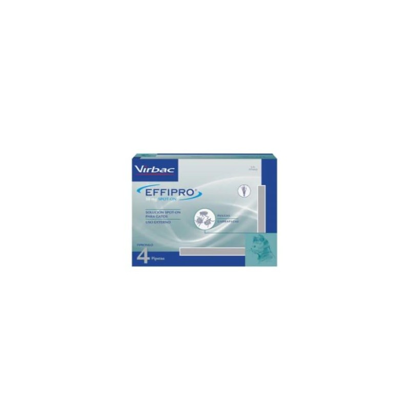 EFFIPRO 50 MG SOLUCION SPOT-ON PARA GATOS 4 PIPETAS 0,5 ML (TERMOFORMADA)