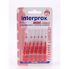 CEPILLO DENTAL INTERPROXIMAL INTERPROX MINI CÓNICO 6 UNIDADES