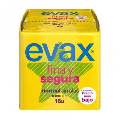 COMPRESAS EVAX FINA Y SEGURA NORMAL 16U