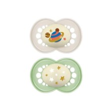 CHUPETE SILICONA MAM ORIGINAL NIGHT +16 2UNI GRIS