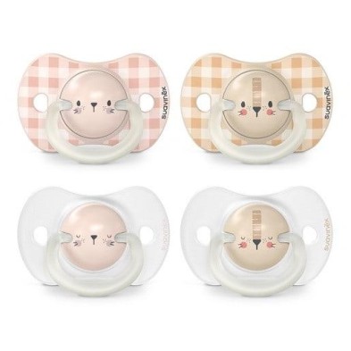 CHUPETE SILICONA ANATOMICO SUAVINEX NOCHE 0 - 6 MESES 2 UNIDADES