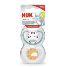 CHUPETE SIL NUK SPACE 18- 36 2 U ZEBRA