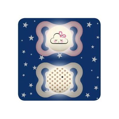 CHUPETE SIL SIM MAM SUPR NIGHT 2 UN 6+ PACK DOBLE