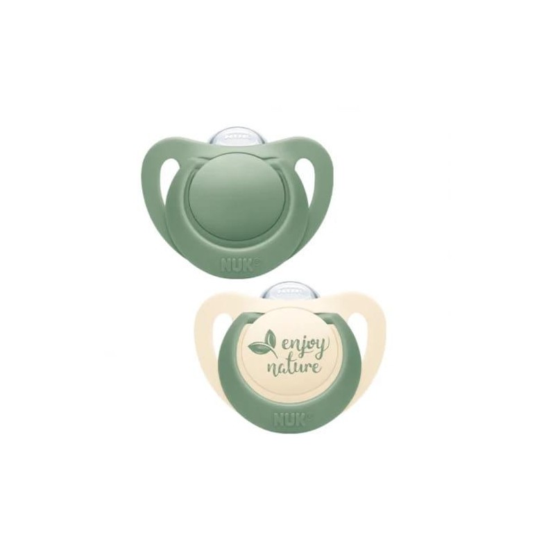 CHUPETE SILICONA NUK NATURE 0 - 6 MESES 2 UNIDADES