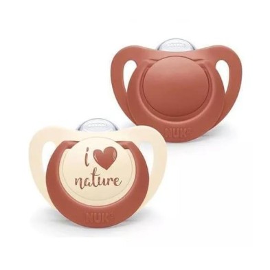 CHUPETE SILICONA NUK NATURE 6 - 18 MESES 2 UNIDADES