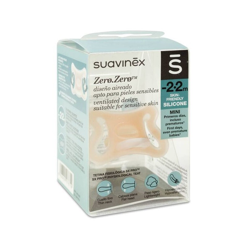 CHUPETE SILICONA FISIO SUAVINEX SX PRO ZERO ZERO  -2 - 2 M CARA