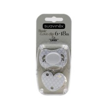 SUAVINEX CHUPETE WHITE TET ANAT LATEX 6-18M+BROC