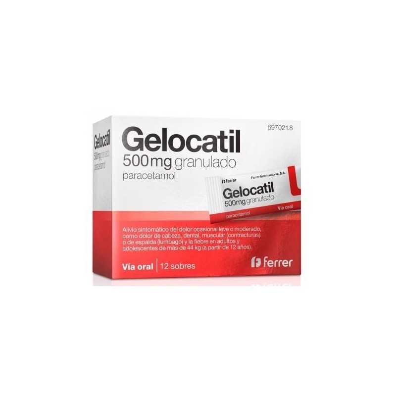 GELOCATIL 500 MG 12 SOBRES GRANULADO