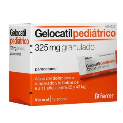 GELOCATIL PEDIÁTRICO 325 MG 12 SOBRES GRANULADO