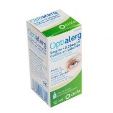 OPTIALERG 5 MG/ML + 0,25 MG/ML COLIRIO EN SOLUCION 1 FRASCO 10 ML