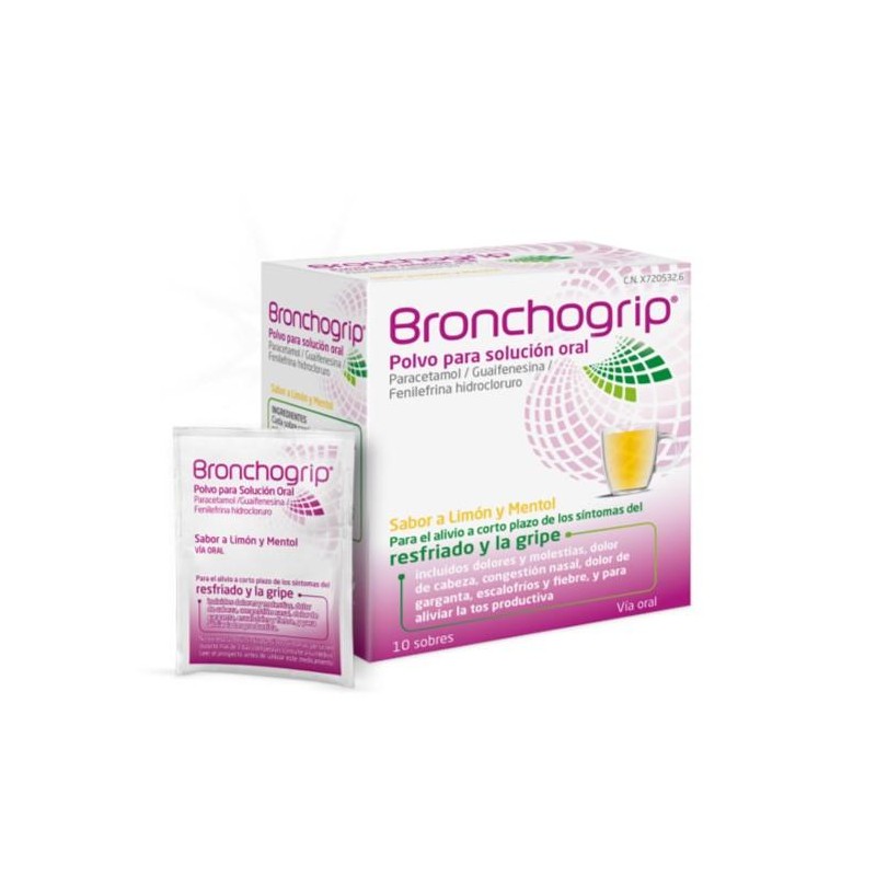 BRONCHOGRIP 10 SOBRES POLVO PARA SOLUCION ORAL