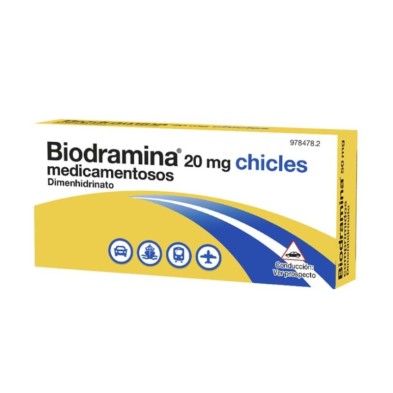 BIODRAMINA 20 MG 12 CHICLES
