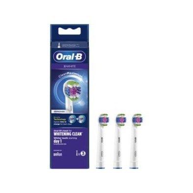 RECAMBIO CEPILLO DENTAL ELECTRICO ORAL B 3D WHITE 3 UNIDADAES