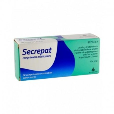 SECREPAT 50 COMPRIMIDOS MASTICABLES MENTA