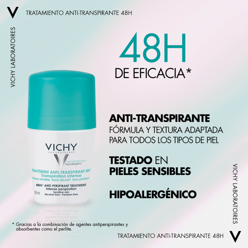 VICHY TRATAMIENTO ANTITRANSPIRANTE EFICACIA 48 H ROLL-ON