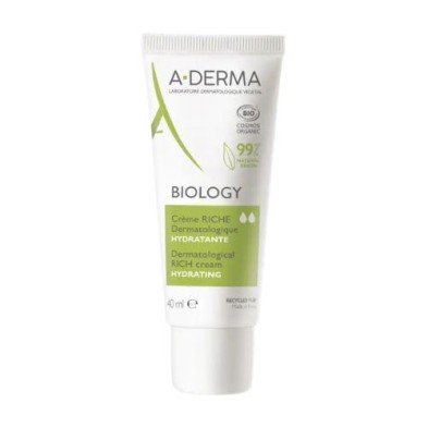 A-DERMA BIOLOGY CREMA RICA DERMATOLOGICA HIDRATANTE 1 ENVASE 40 ML
