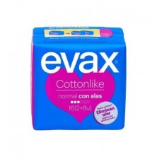 COMPRESAS TOCOLOGICAS EVAX COTTONLIKE NORMAL CON ALAS