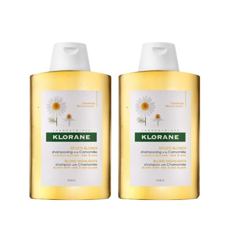 KLORANE CHAMPU A LA CAMOMILA DUPLO 2x400ML