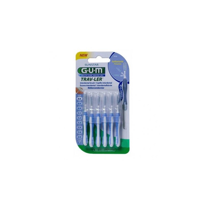 CEPILLO INTERDENTAL GUM 1312 TRAV-LER 0.6 MM 6 U
