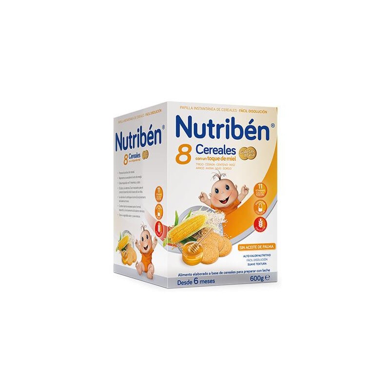 NUTRIBEN 8 CEREALES Y MIEL GALLETAS MARIA 600 GR