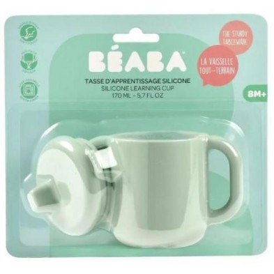BEABA TAZA APRENDIZAJE SILICONA VERDE SALVIA