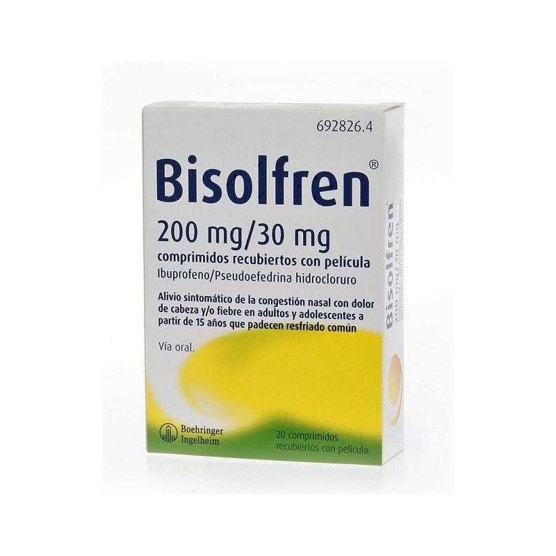 BISOLFREN 200/30 MG 20 COMPRIMIDOS RECUBIERTOS